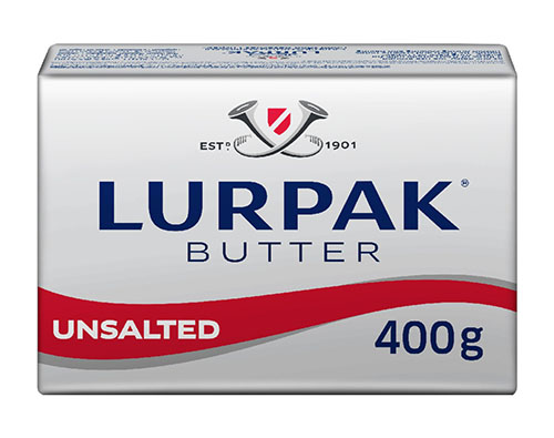 Lurpak Butter Unsalted 400gm pkt